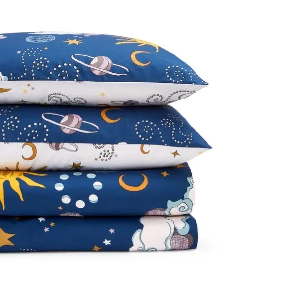 Duvet Cover & Pillowcase Set - Navy, Cotton