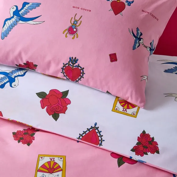 Duvet Cover & Pillowcase Set - Pink, Cotton
