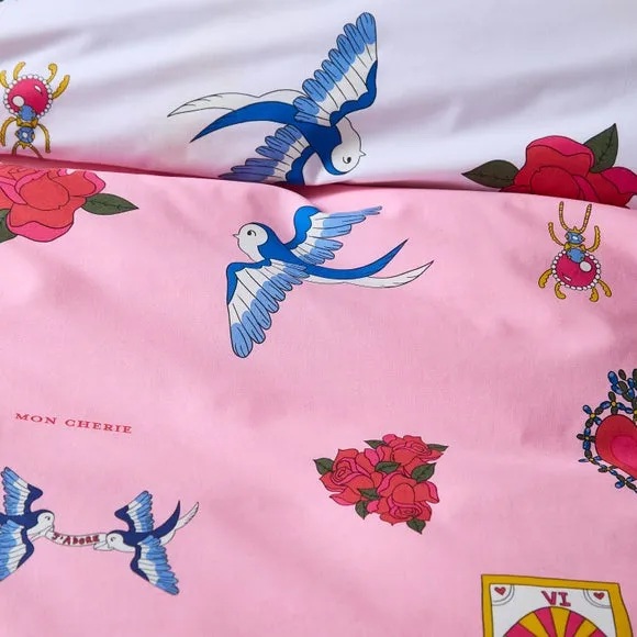 Duvet Cover & Pillowcase Set - Pink, Cotton