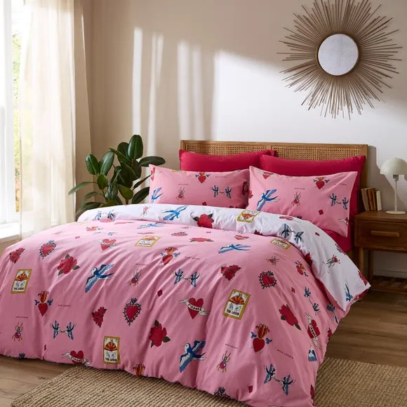 Duvet Cover & Pillowcase Set - Pink, Cotton image