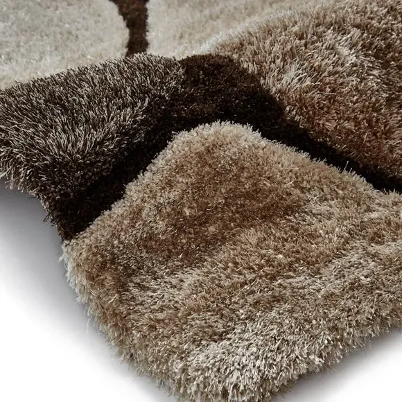 3D Pebble Rug Hand Carved - Grey, Acrylic