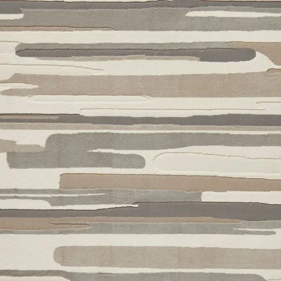 Abstract Rug Machine Washable - Beige, Polyester