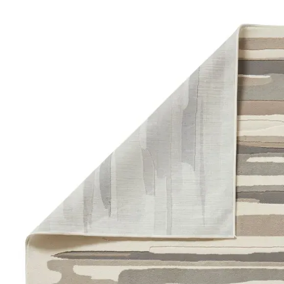 Abstract Rug Machine Washable - Beige, Polyester
