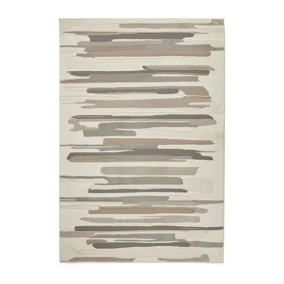 Abstract Rug Machine Washable - Beige, Polyester
