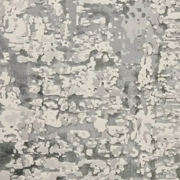 Abstract Rug with Metallic Effect - Green, Polyester