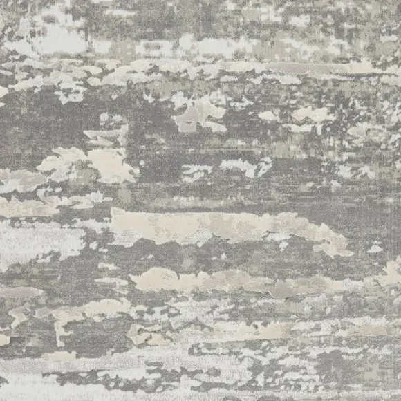 Abstract Rug with Metallic Effect - Grey, Polyester
