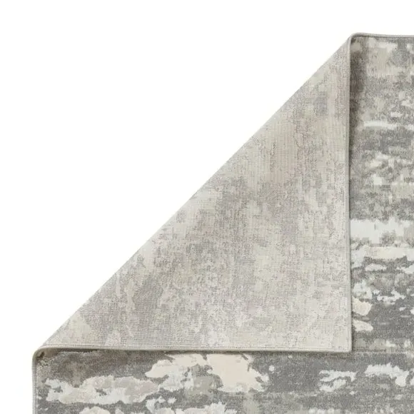 Abstract Rug with Metallic Effect - Grey, Polyester