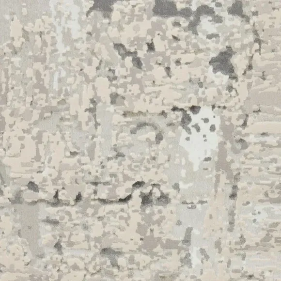 Abstract Rug with Metallic Effect - Grey, Polyester