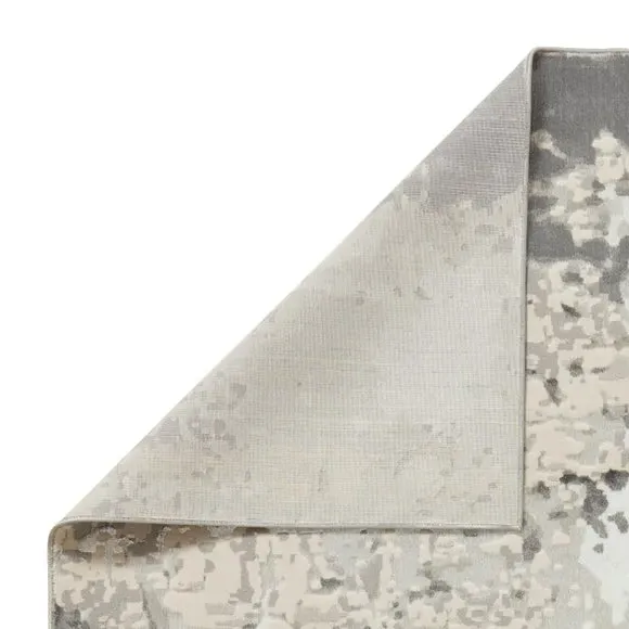 Abstract Rug with Metallic Effect - Grey, Polyester