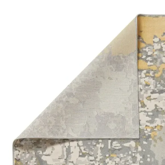 Abstract Rug with Metallic Effect - Grey, Polyester