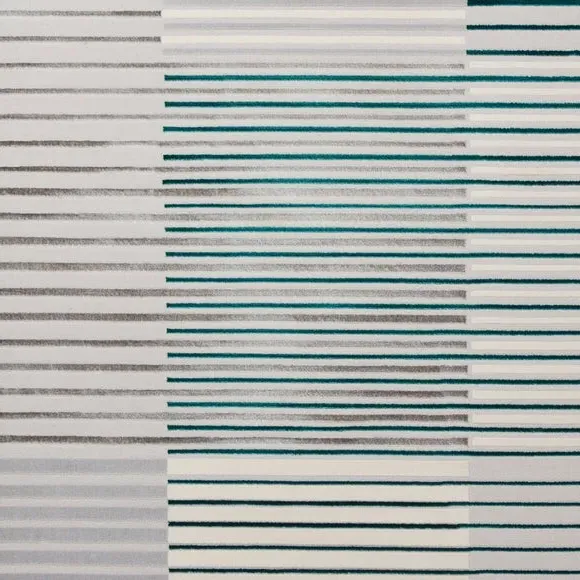 Abstract Stripe Rug with Metallic Look - Green