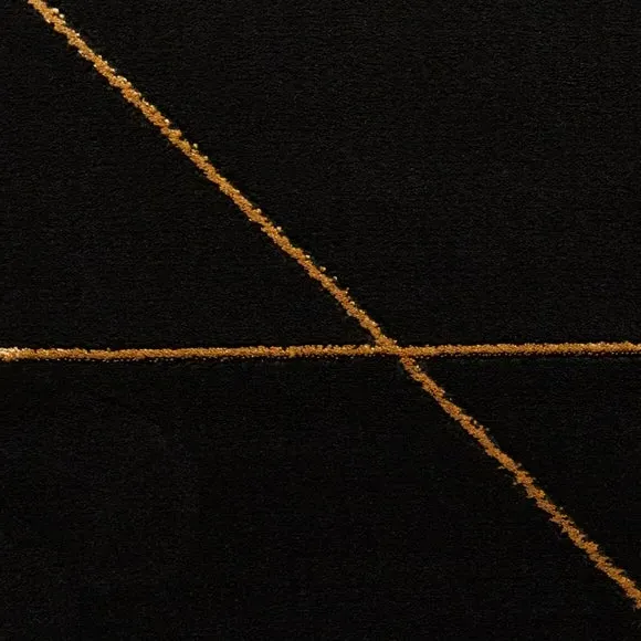 Area Rug with 3D Effect - Black, Polypropylene