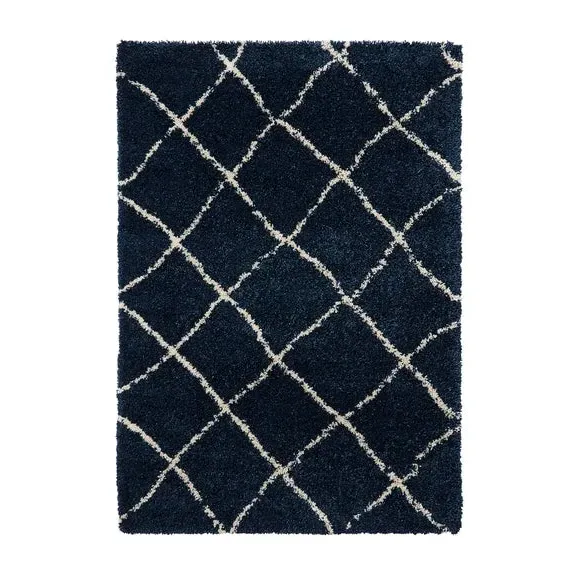 Berber Style Area Rug - Navy, Polypropylene