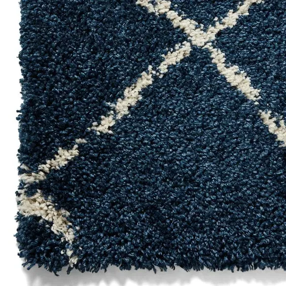 Berber Style Area Rug - Navy, Polypropylene