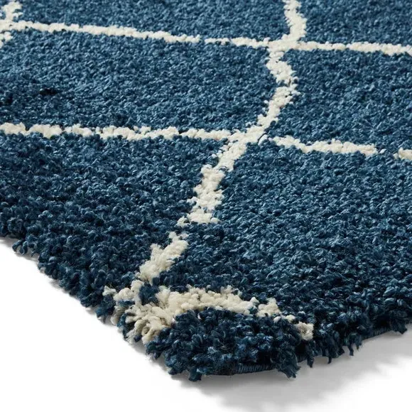 Berber Style Area Rug - Navy, Polypropylene