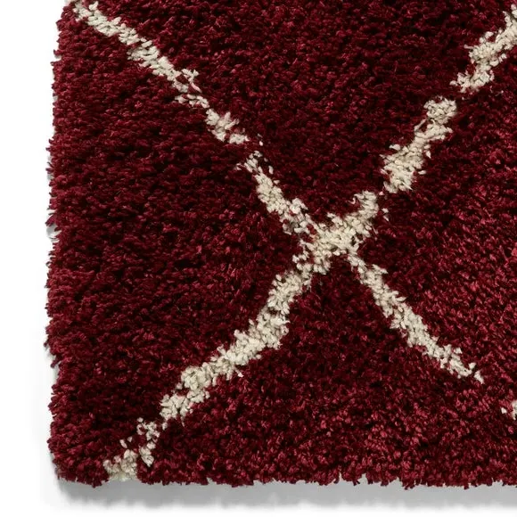 Berber Style Area Rug - Red, Polypropylene