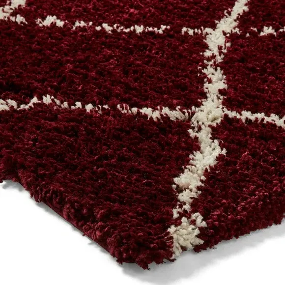 Berber Style Area Rug - Red, Polypropylene