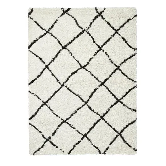 Berber Style Area Rug - White, Polypropylene