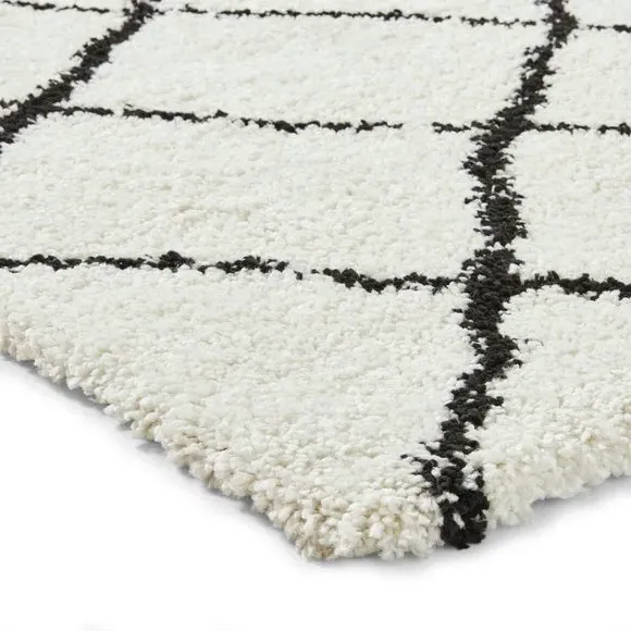 Berber Style Area Rug - White, Polypropylene