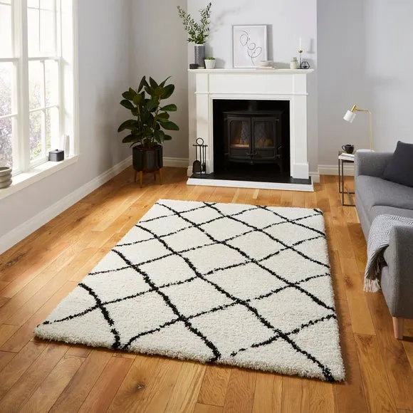 Berber Style Area Rug - White, Polypropylene