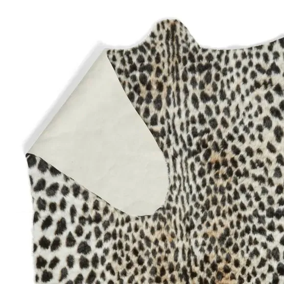 Cheetah Print Rug - Brown, Faux Fur
