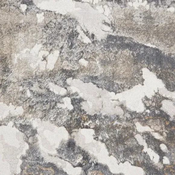 Contemporary Area Rug - Dark Grey, Polyester