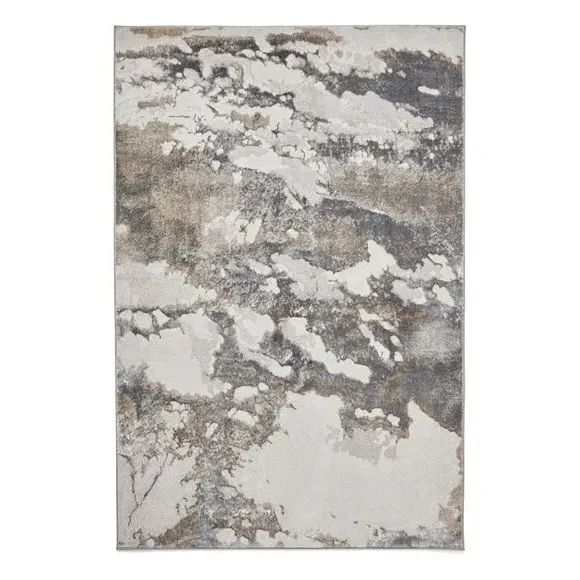 Contemporary Area Rug - Dark Grey, Polyester