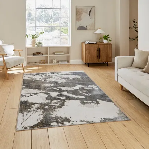 Contemporary Area Rug - Dark Grey, Polyester image
