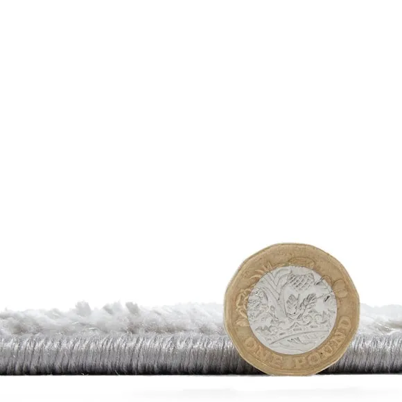 Contemporary Rug - Silver, Polyester