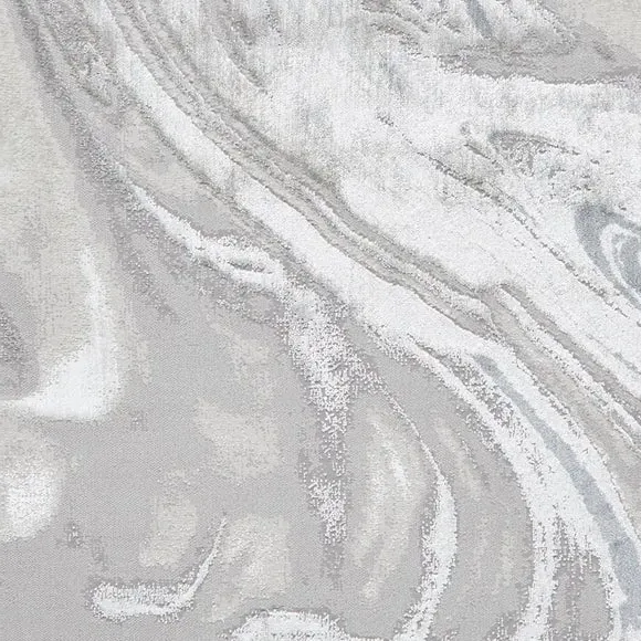 Contemporary Rug - Silver, Polyester