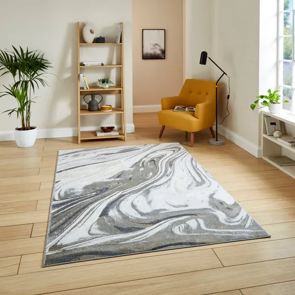 Contemporary Rug - Silver, Polyester image