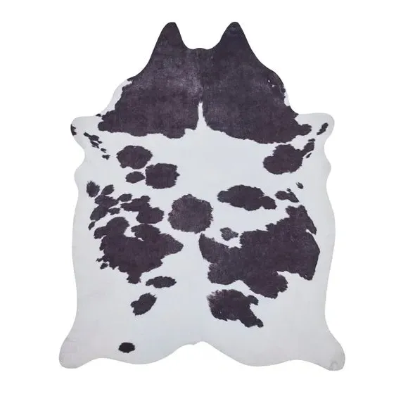 Cow Print Rug - Black/White