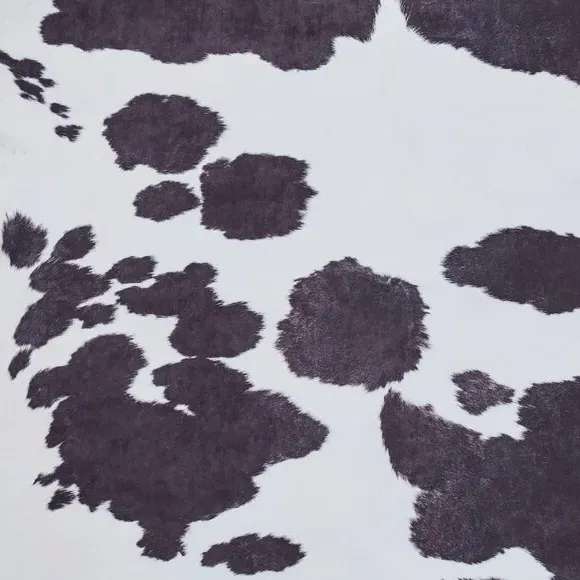 Cow Print Rug - Black/White