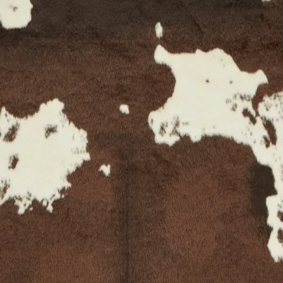 Cow Print Rug - Brown, Faux Fur