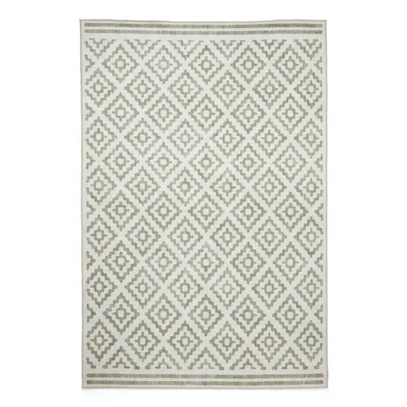 Diamond Pattern Rug - Green