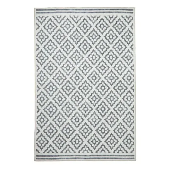 Diamond Pattern Rug - Grey