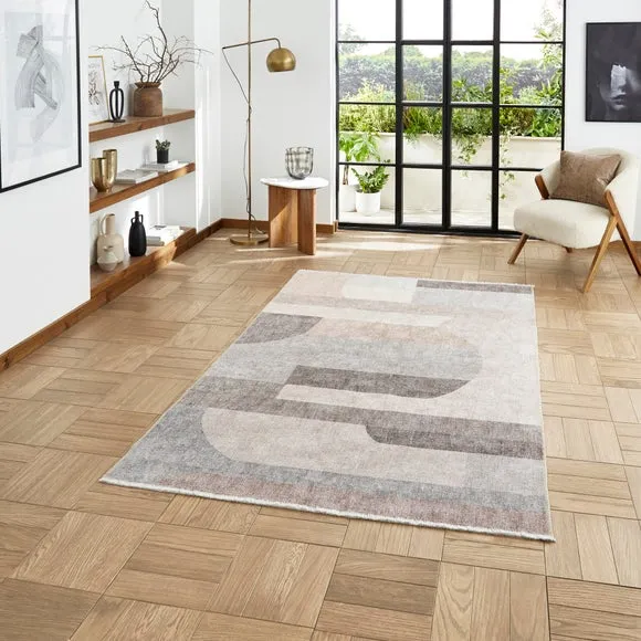 Geometric Rug - Beige image