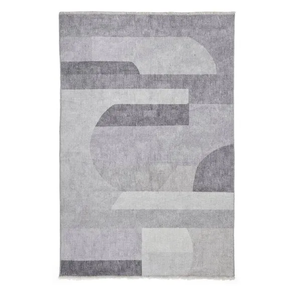 Geometric Rug - Grey