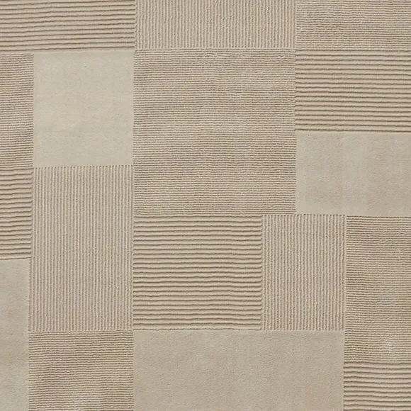 Geometric Rug Machine Washable - Beige, Polyester