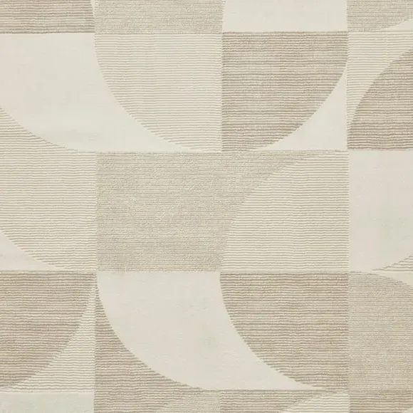 Geometric Rug Machine Washable - Cream, Polyester
