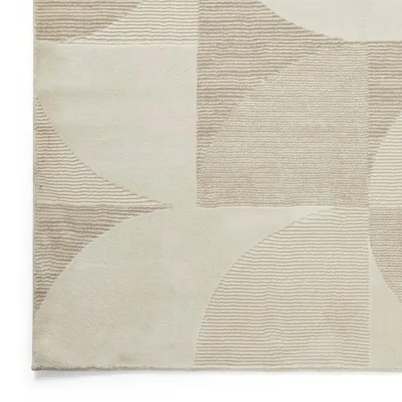 Geometric Rug Machine Washable - Cream, Polyester