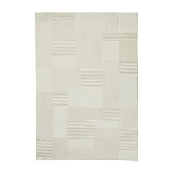 Geometric Rug Machine Washable - Cream, Polyester
