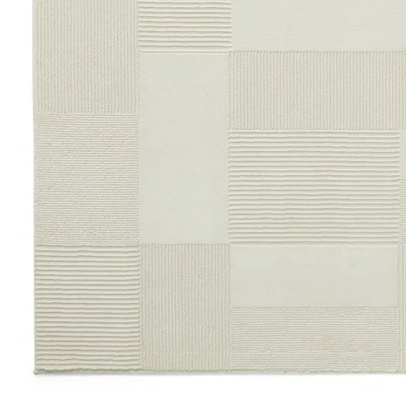 Geometric Rug Machine Washable - Cream, Polyester