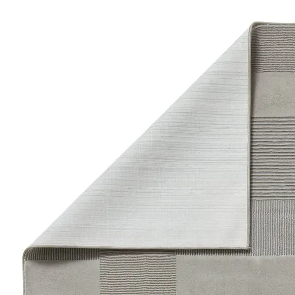 Geometric Rug Machine Washable - Grey, Polyester