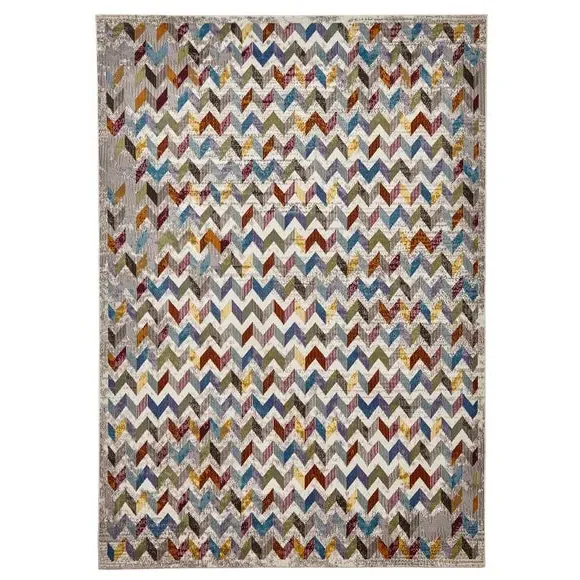 Geometric Rug - Multicoloured, Polypropylene image