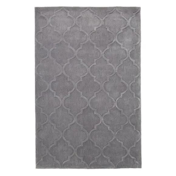 Geometric Rug - Silver image