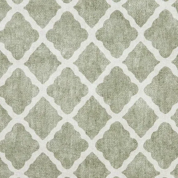 Geometric Rug with Digital Print - Green