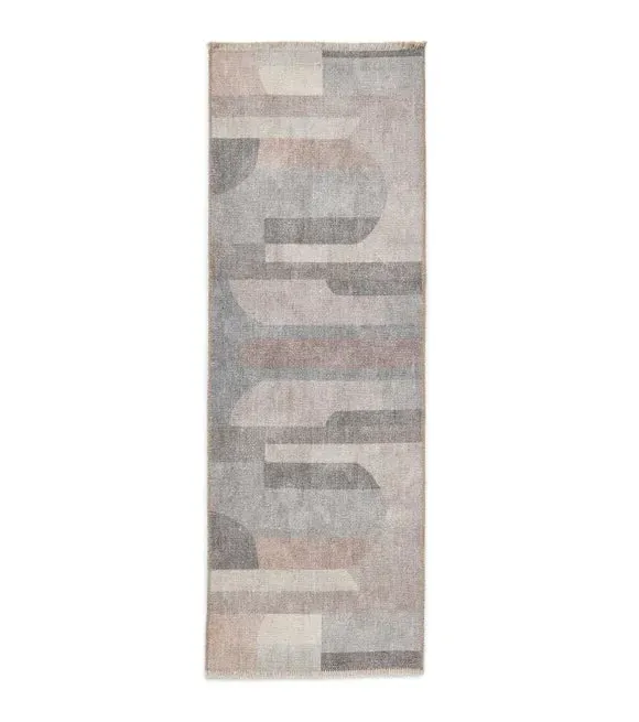 Geometric Runner - Beige, Digital Print