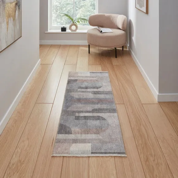 Geometric Runner - Beige, Digital Print image