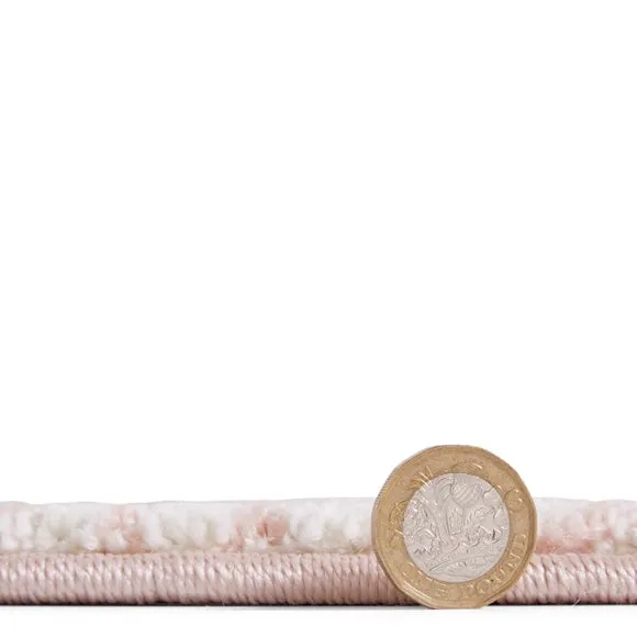 Hand-Carved Rug with Boho Pattern - Rose